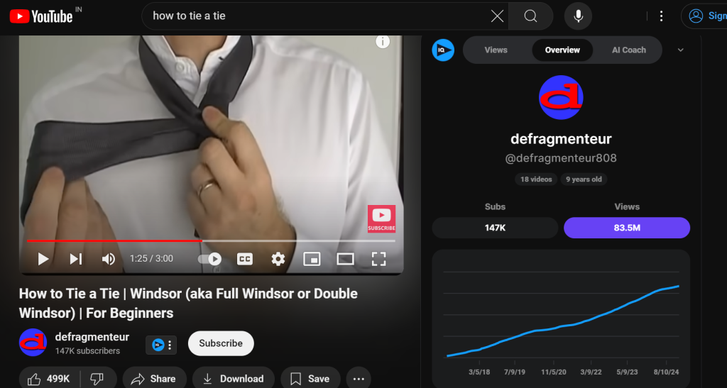 Video Views overview of tubebudy