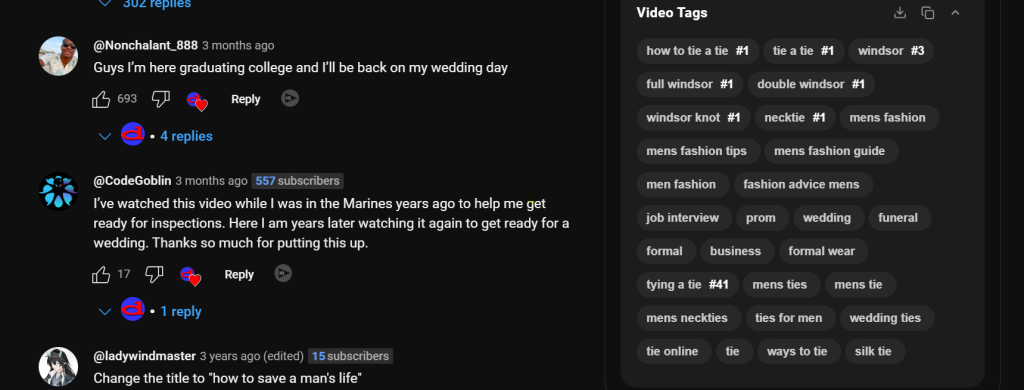 Video tags