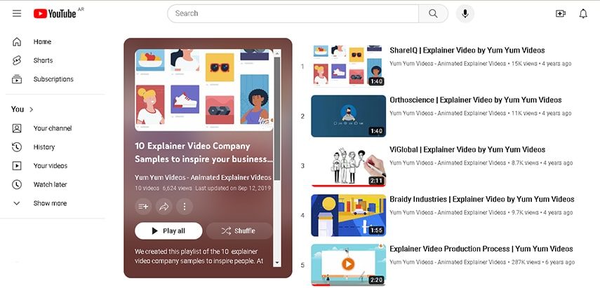 Create YouTube Playlists