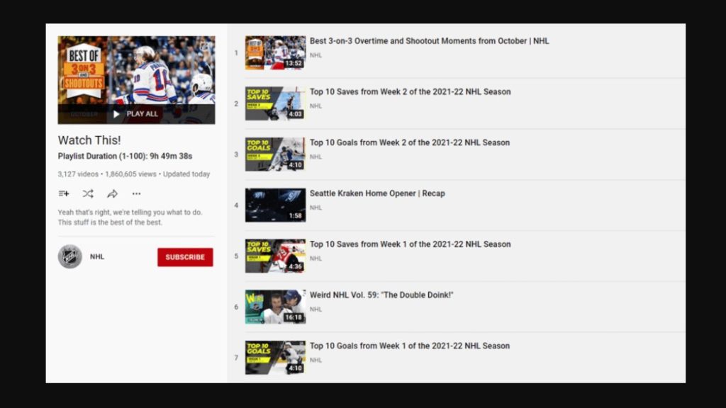 YouTube Playlist to engage viewers