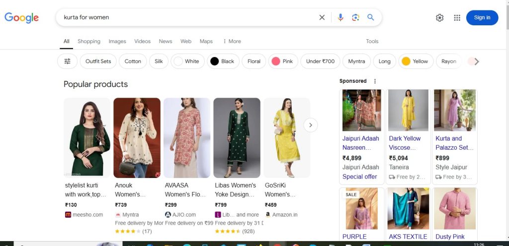 Google Shopping Ads Example