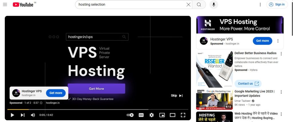 Youtube Ads examples